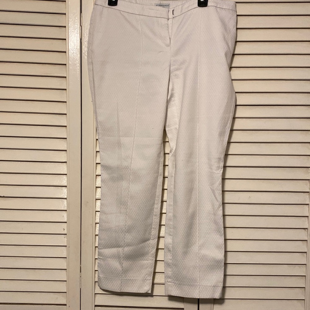 Katherine Barclay textured white capris